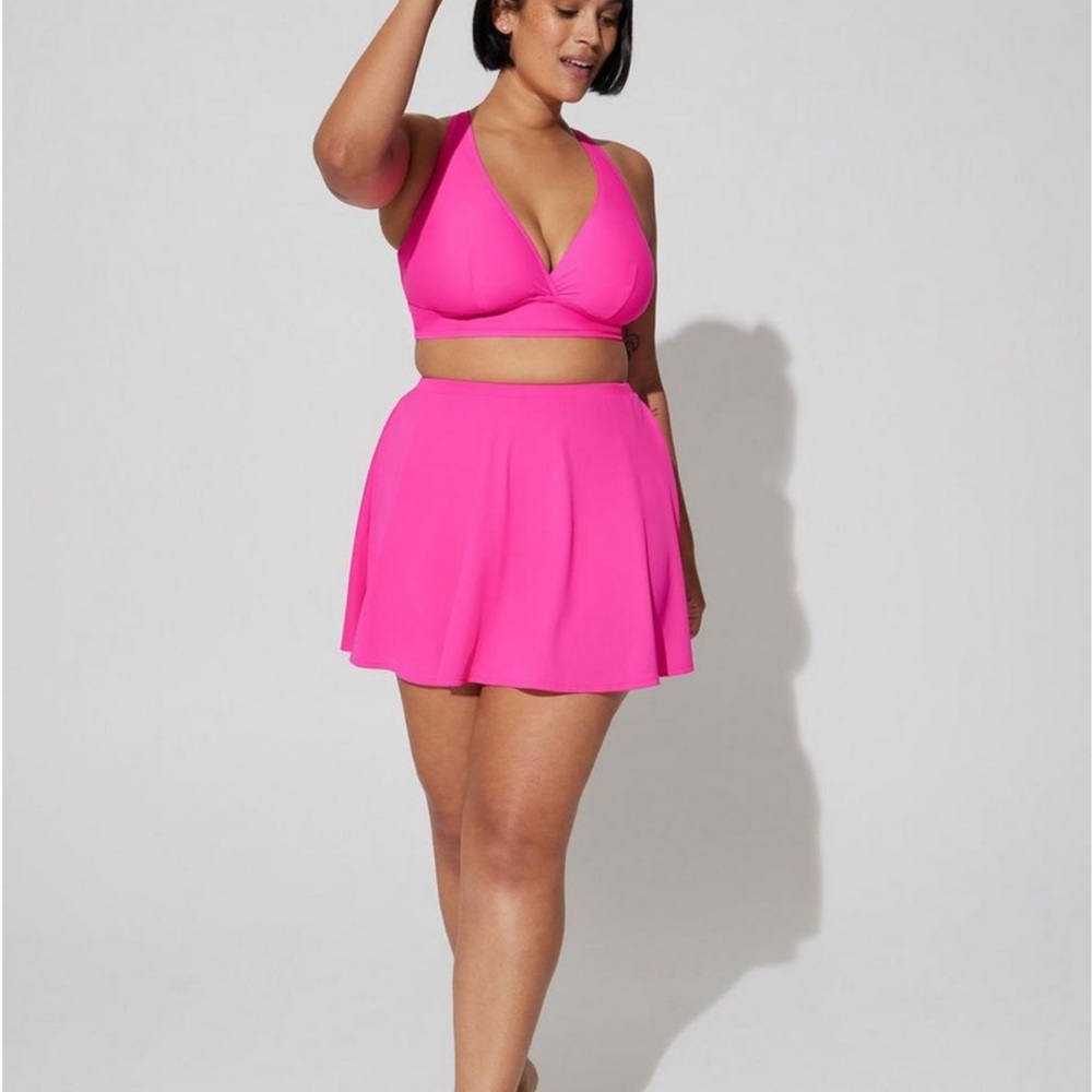 Barbie pink swim top 5x